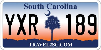 SC license plate YXR189
