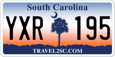 SC license plate YXR195