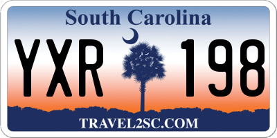SC license plate YXR198