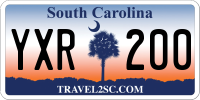 SC license plate YXR200