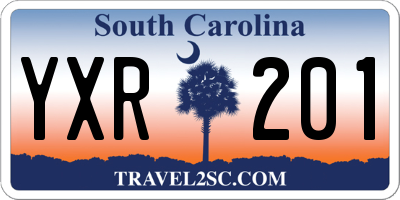 SC license plate YXR201