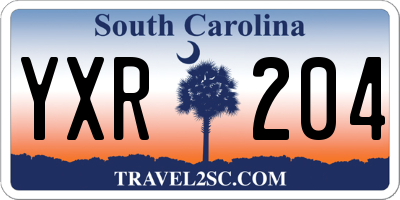 SC license plate YXR204
