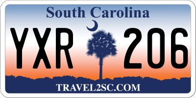 SC license plate YXR206