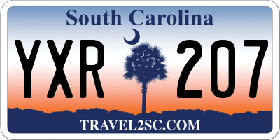 SC license plate YXR207