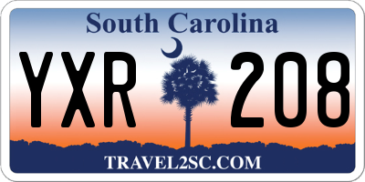 SC license plate YXR208