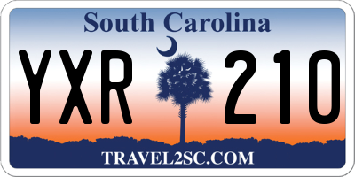 SC license plate YXR210
