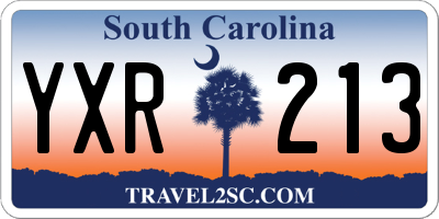 SC license plate YXR213