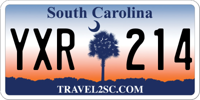 SC license plate YXR214