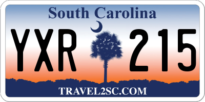 SC license plate YXR215
