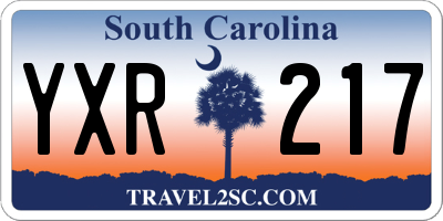 SC license plate YXR217