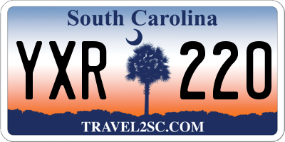 SC license plate YXR220