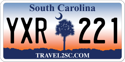 SC license plate YXR221
