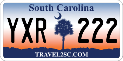 SC license plate YXR222