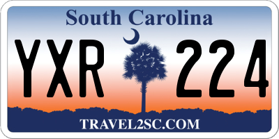 SC license plate YXR224