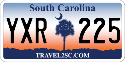 SC license plate YXR225