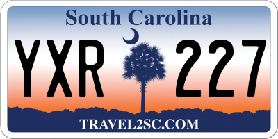SC license plate YXR227
