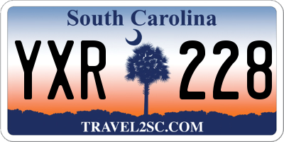 SC license plate YXR228