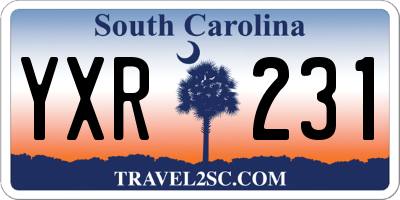 SC license plate YXR231