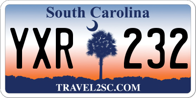 SC license plate YXR232