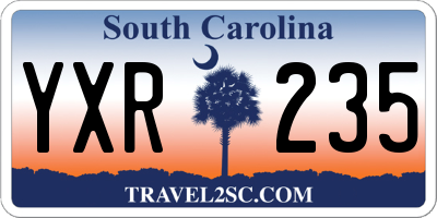 SC license plate YXR235