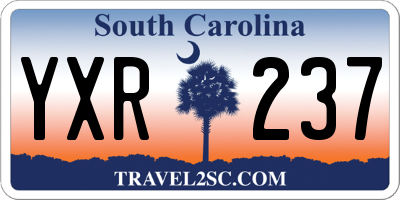 SC license plate YXR237