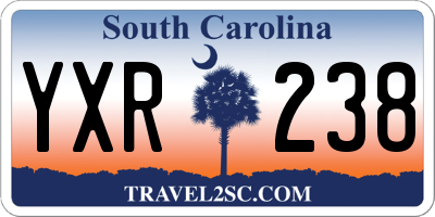 SC license plate YXR238