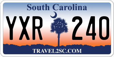 SC license plate YXR240
