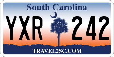 SC license plate YXR242