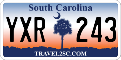 SC license plate YXR243