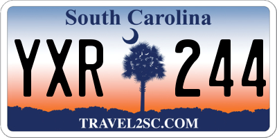 SC license plate YXR244