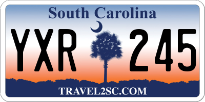 SC license plate YXR245