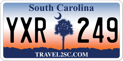 SC license plate YXR249