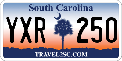 SC license plate YXR250