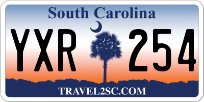 SC license plate YXR254