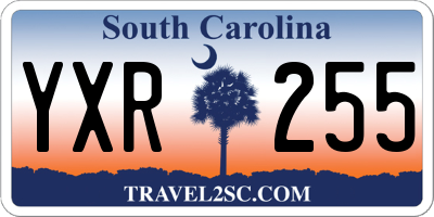 SC license plate YXR255
