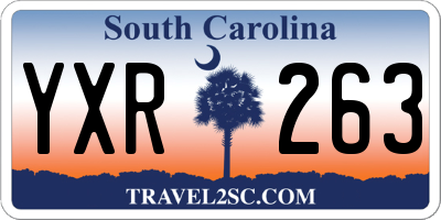 SC license plate YXR263