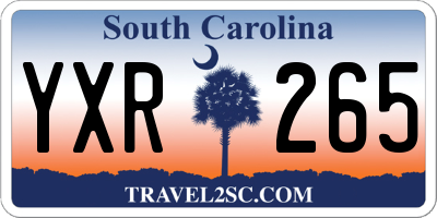 SC license plate YXR265