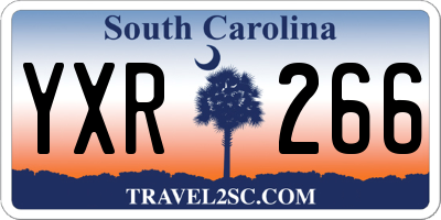 SC license plate YXR266