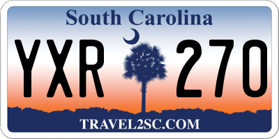 SC license plate YXR270