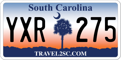 SC license plate YXR275