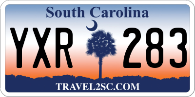SC license plate YXR283