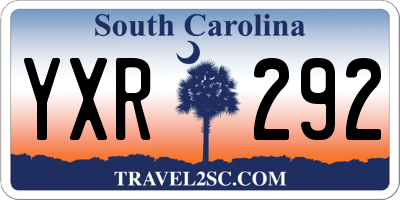 SC license plate YXR292