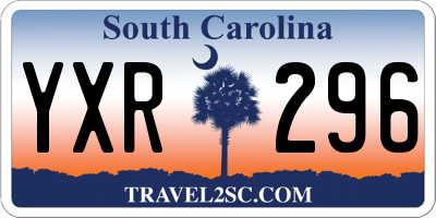 SC license plate YXR296