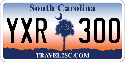 SC license plate YXR300