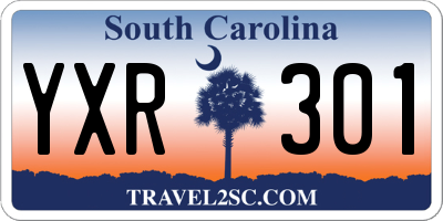 SC license plate YXR301