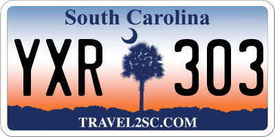 SC license plate YXR303