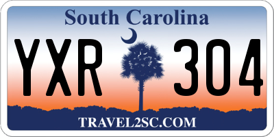 SC license plate YXR304