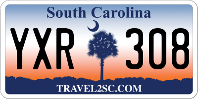 SC license plate YXR308
