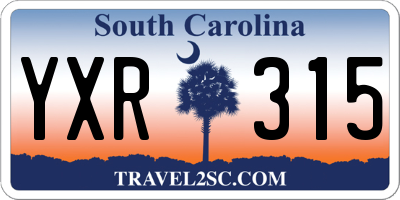 SC license plate YXR315
