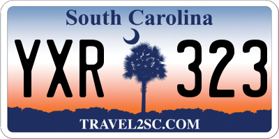 SC license plate YXR323